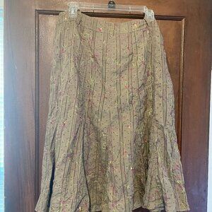 JH collectibles Midi embroidered skirt.